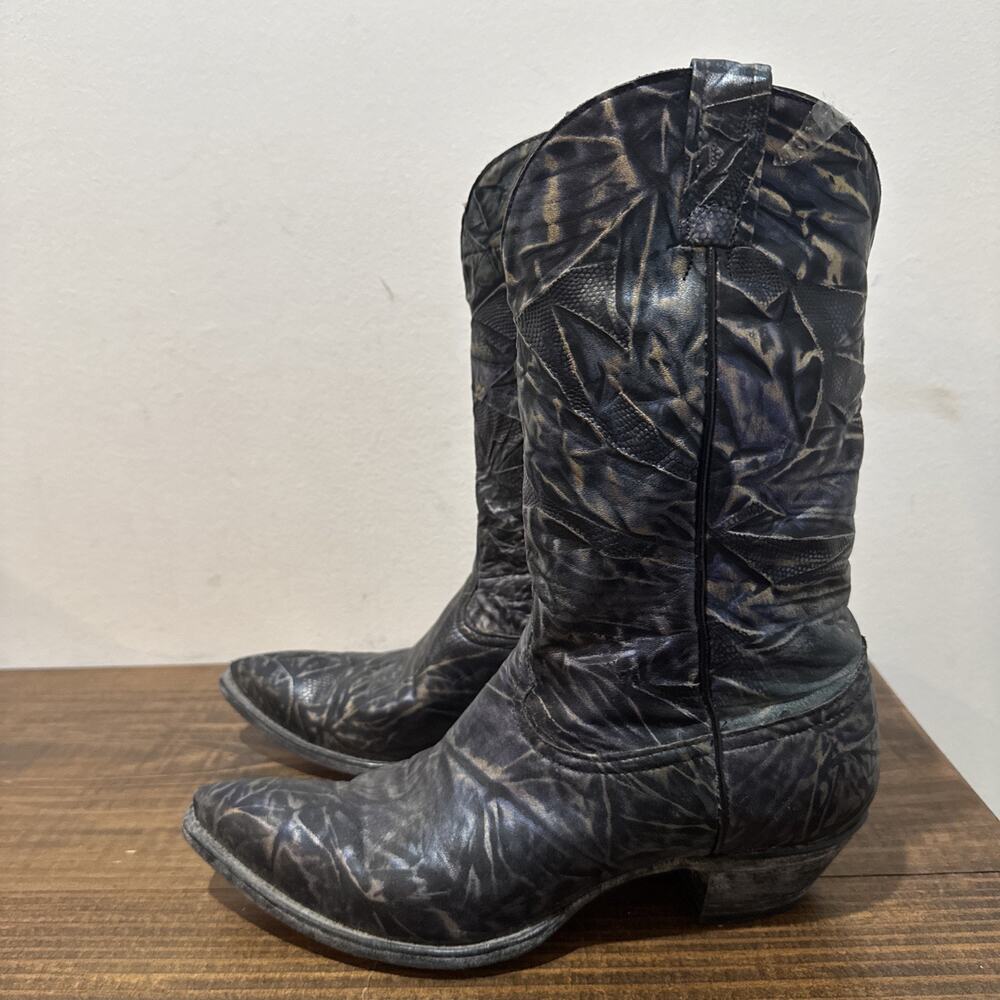 Tony Lama 1130 Metallic Electric Black Western Cowgirl Boots Womens Size 10 - Picture 5 of 12